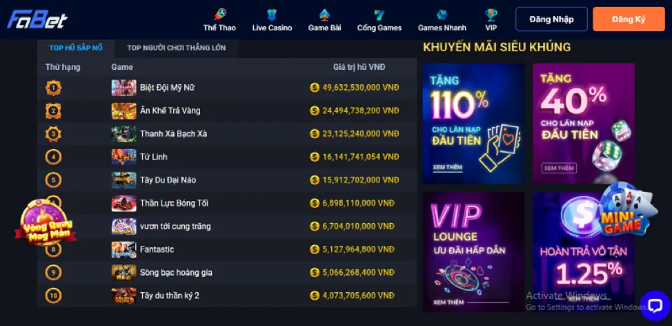 Khuyến Mãi Slot & Bắn Cá rs99 casino