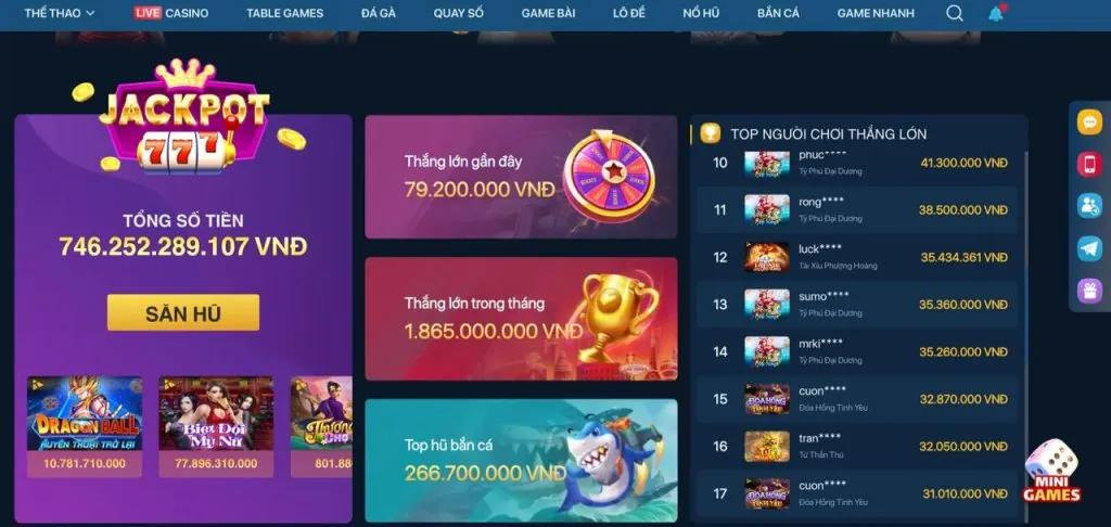 Đa dạng trò chơi cá cược tại rs99 casino